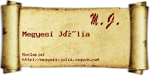 Megyesi Júlia névjegykártya